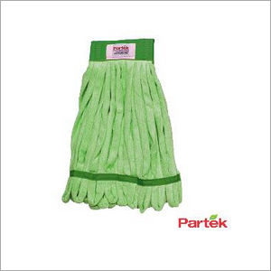 Partek Lito Microfiber String Mop With Scrub Band 500 Washes Green LMMH200N G