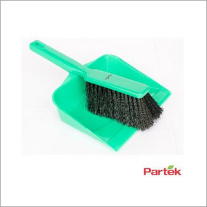 Partek Color Coded Hand Dust Pan With Brush - Green HDPB01 G