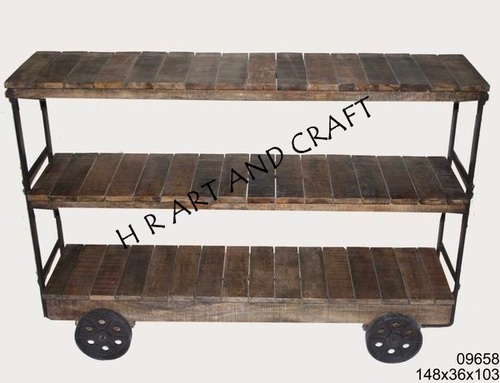 ANTIQUE WOODEN TROLLY ANTIQUE WOODEN TROLLY