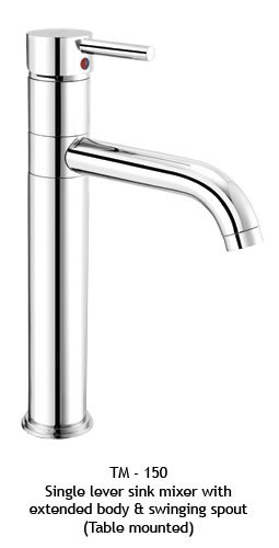 Single Lever Sink Mixer With Extended Body