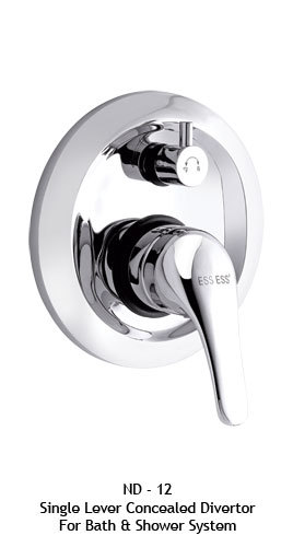 Single lever wall mixer with tele shower