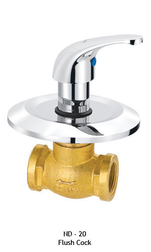 Flush Cock - Brass, Chrome Finish, Wall Mounted, Variable Flow Rate | Easy Installation, Durable, Corrosion Resistant, Precise Control