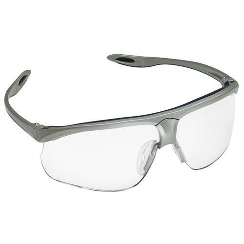 Personal Safety Goggles - Polycarbonate 150x50 mm, Gray Frame, Clear Lens | Impact Resistant, UV Protection, Lightweight, Comfortable Fit