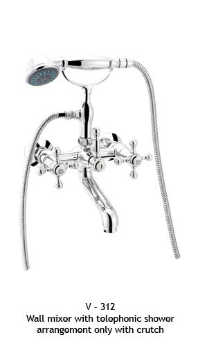 Wall mixer with telephonic shower arrangement only