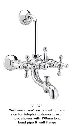 Wall mixer 3-in-1 system with provision