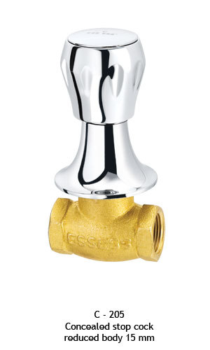Concealed stop cock reduced body 15mm