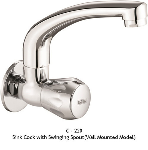 Sink cock with swivel casted spout
