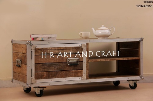 Wooden Media Cabinet No Assembly Required