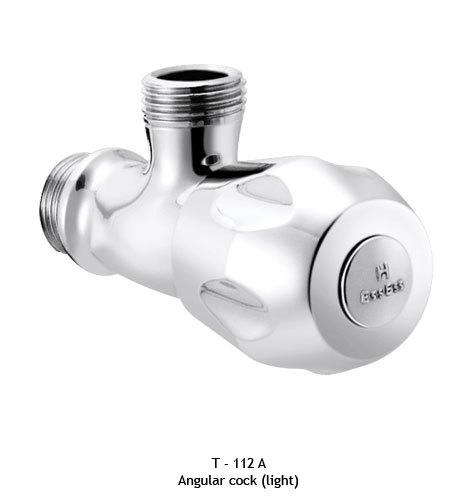 Angular Cock (Light) - Brass, 60x40x20 mm, Chrome Finish | Easy Installation, Water Efficient, Precise Control, Durable Design