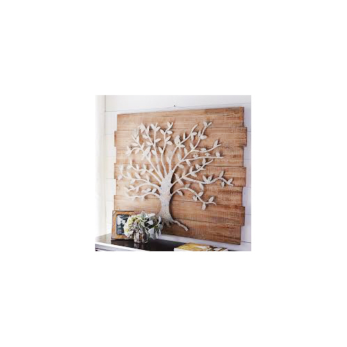 Wall Art - Metal & Wood, 24x24 Inches, Brown | Elegant Design, Durable Material, Easy Installation, Unique Style, Versatile Decor