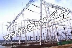 Silver Power Transmission Steel Tower