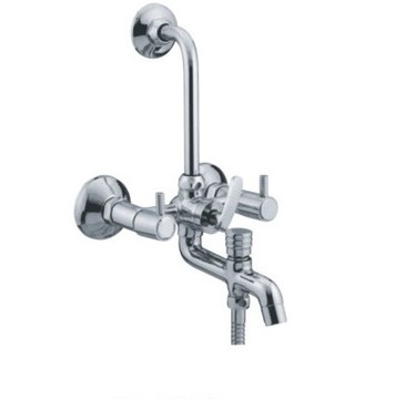 3-Way Wall Mixer Tap with Bend Pipe