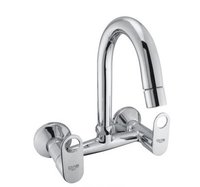 Sink Mixer - Brass & Stainless Steel, Oval Shape, 15 Mm Size | Durable Design For Efficient Water Mixing And Flow Control