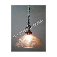Glass Brass Hanging Lamp