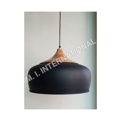 Modern Metal & Wood Pendant Light