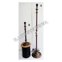 Antique Floor Lamp With Table Power Source: Electric