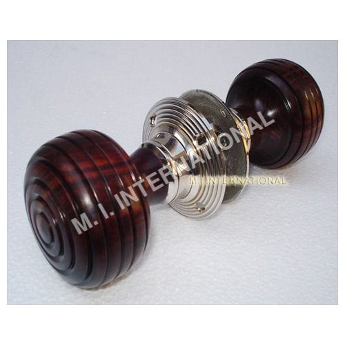 Brass Round Rosewood Door Knob