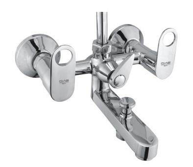 Brass Wall Mixer 3 In 1 With Bend Pipe