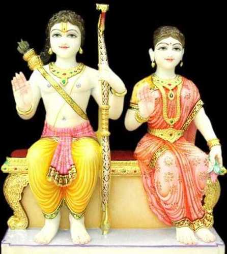 Marble Ram Sita Statue