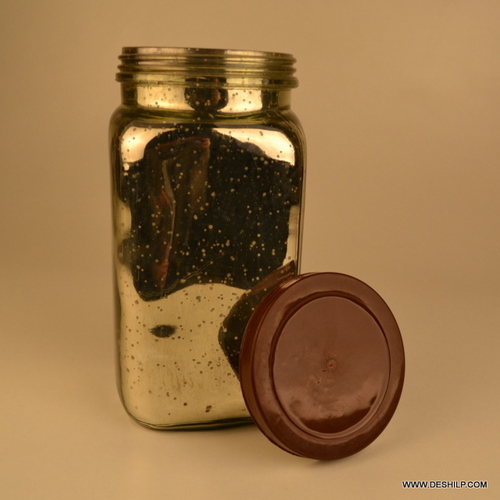 Glass Jar with Lid Mosaic Jar Clear Display Bowl Jars acrylic spice seasoning food and masala rack box container