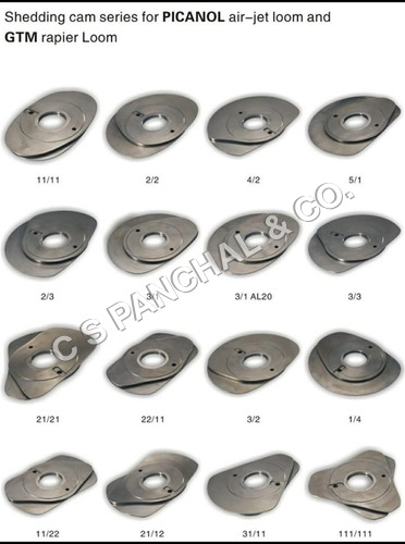 Picanol Air Jet Loom And Gtm Rapier Looms Shedding Cam Series - Material: Steel