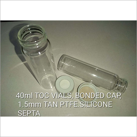 Plastic 40Ml Toc Vials Bonded Cap 1.5Mm Tan Ptfe Silicon Septa