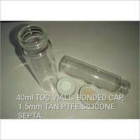 40ml TOC VIALS Bonded Cap 1.5mm TAN PTFE Silicon Septa
