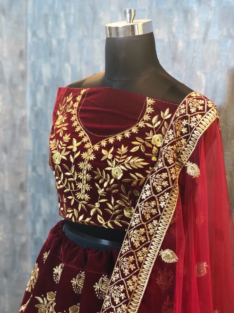 Heavy Wedding Maroon Colour Lehenga Choli