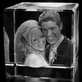 3d Glass Photo Cube