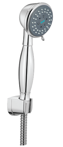 (VI) HS, 3F with 1.5 Mtr Flex Tube & Hook - Chrome Plated Brass, 150x80x50 mm, 1.5 m Hose | Easy Installation, Water Saving, Comfortable Grip
