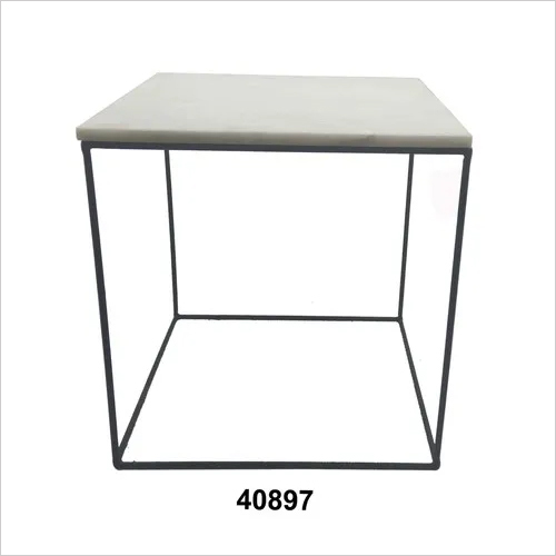 Iron Table With Marble Top