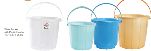 Water Bucket with Plastic Handle
