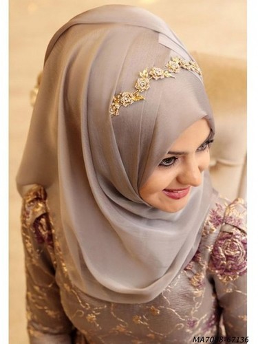 Silver Modal Party Hijab - Elegant Design Unstitched Work | Customizable Dry Clean Only Wholesale Distribution