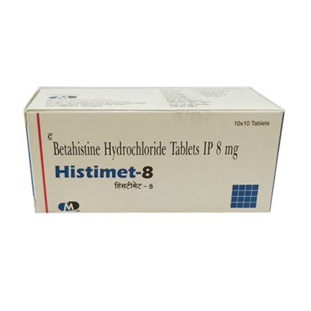 8Mg Betahistine Hydrochloride Tablets IP