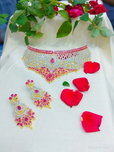 Ganaga Jumuna Designer Choker Necklace Set
