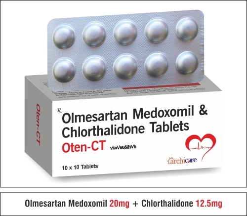 Olmesartan Medoxomil 20mg + Chlorthalidone 12.5mg