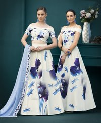 Digital Printed Gown & Lehenga