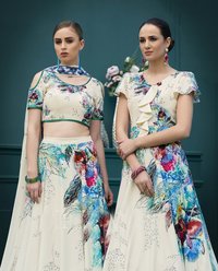 Digital Printed Gown & Lehenga