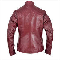 Red Leather Mens Jacket