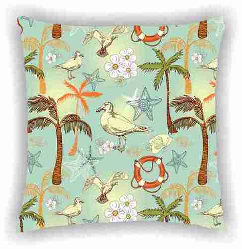 Decorative Cushion Covers - Poly Cotton 40x40 cm, Multi Colors, Digital Printed, Square Shape, Zipper Closure for Beach Chair, Home, Hotel, and Travel Use