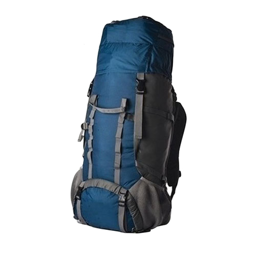 Long Trekking Bag - Nylon 70x40x30cm, Blue | Durable Material, Large Capacity, Multiple Pockets, Adjustable Straps