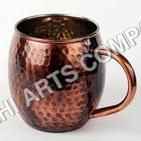 Natural Hammered Copper Mug