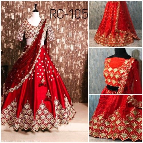 Designer Bridal Red Lehenga Choli In Net SFYD2298 – ShreeFashionWear