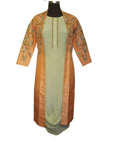 Jacket With Kurti Bust Size: 38 Inch (In)