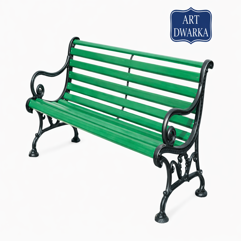Handcrafted Cast Iron Garden Bench