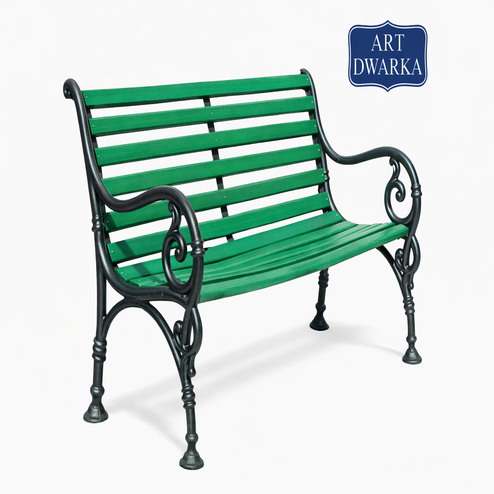Jodhpuri Cast Iron Garden Bench