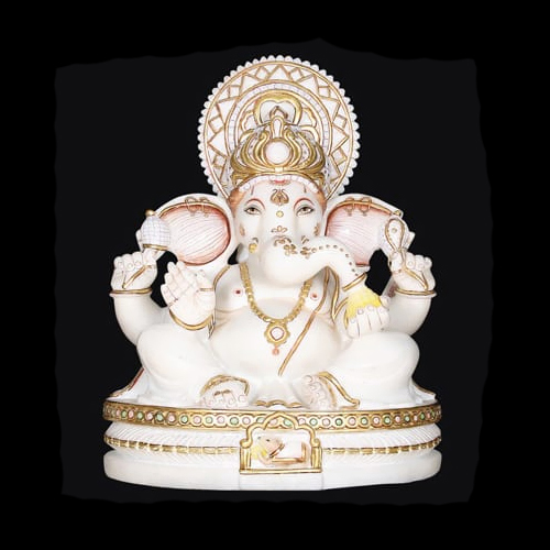 White Marble Ganesha Moorti