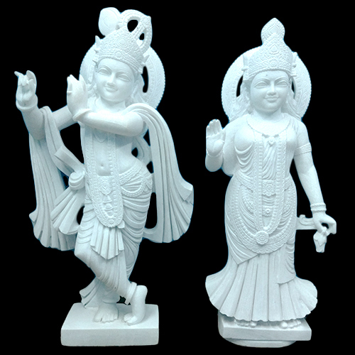 Marble Radha Krishna Statue