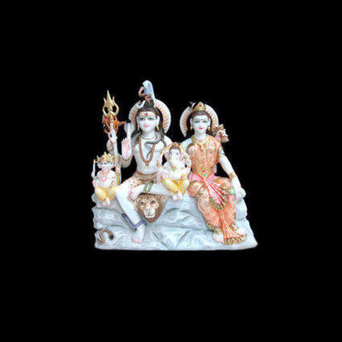 Marble Shiv Family Statues 