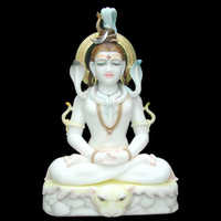 White Marble God Shiva Moorti